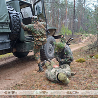 На Гожском полигоне продолжается состязание на лучшую разведывательную группу Вооруженных Сил Республики Беларусь