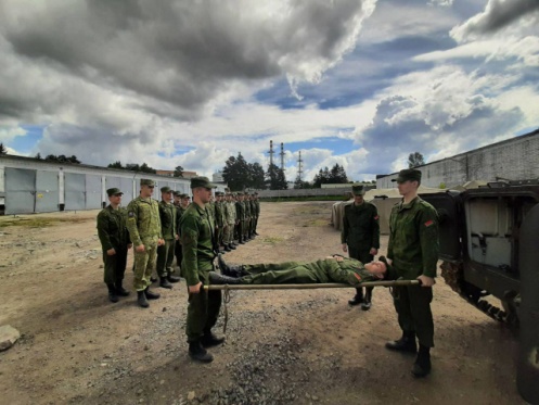 Занятия с курсантами военно-медицинского института в БГМУ