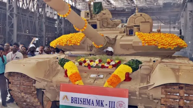 Индийская армия получила первые танки Bhishma Mark III