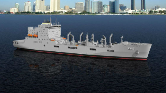 На верфи NASSCO состоялась церемония крещения третьего танкера-заправщика класса «Джон Льюис»