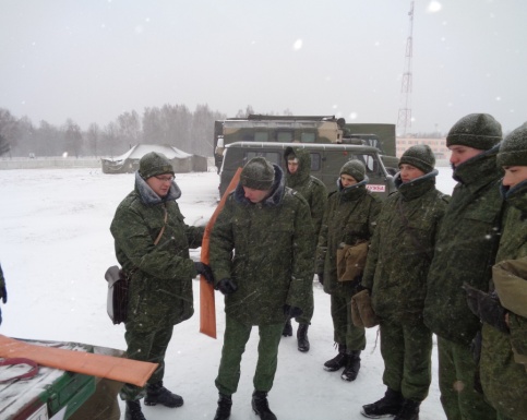 Показные занятия по обеспечению безопасности военной службы в 19 омбр