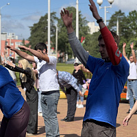 Более 150 человек приняли участие в «Народной зарядке»