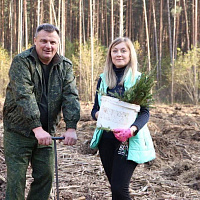 Белорусские военнослужащие продолжают участвовать в акции «Дай лесу новае жыццё!»