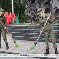 Смена в объединённом военно-патриотическом лагере на базе военного факультета в ГрГУ имени Янки Купалы