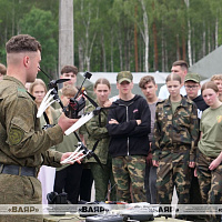 Участники военно-патриотической игры «Зарница» разместились в палаточном лагере на полигоне Брестский