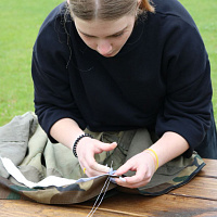 Военнослужащие 65 автбр организовали для воспитанников военно-патриотического лагеря эстафету 
