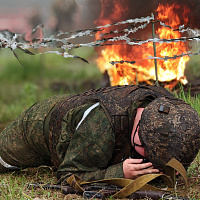 Занятия по тактической подготовке с военнослужащими 377 зрп