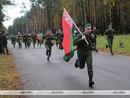 В Военной академии прошли соревнования по марш-броску