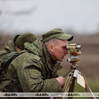 Военнообязанные произвели залпы из реактивных систем залпового огня БМ-21 «Град»