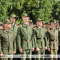 Дан старт учебно-полевому сбору с учащимися кадетских училищ и Минского суворовского военного училища