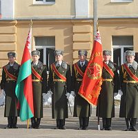 Вручение Боевого Знамени 62-му центральному узлу связи (Министерства обороны Республики Беларусь) (видео)