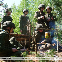 Второй день смотра конкурса на лучший военно патриотический клуб Вооруженных Сил 