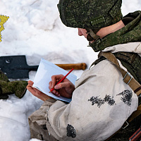 Занятия по тактической подготовке с курсантами Военной академии Беларуси