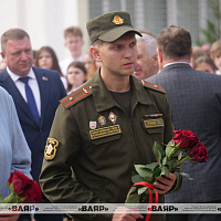 В Бресте открыли мурал в память о выпускнике Военной академии Беларуси Дмитрии Гвишиани