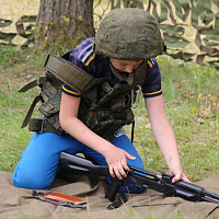 Полоса препятствий для воспитанников военно-патриотического лагеря 