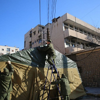 Белорусские военные медики разворачивают полевой госпиталь в Сирии
