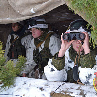 Розыгрыш эпизода отражения нападения условного НВФ на блок-пост