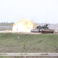 Под Борисовом проходят состязания на лучший танковый экипаж и лучший экипаж БМП-2