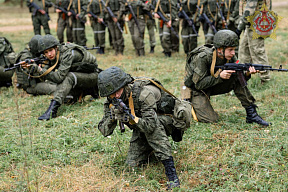 Занятие по тактической подготовке с курсантами Военной академии