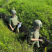 Занятие по военной топографии с курсантами военно-технического факультета в БелГУТ 