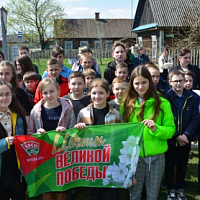 Участники творческого патриотического марафона «Цветы Великой Победы» посетили агрогородок Хотыничи