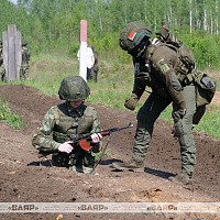 Второй день смотра конкурса на лучший военно патриотический клуб Вооруженных Сил 