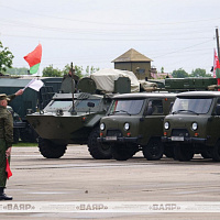 Торжественная церемония передачи техники связи в 619 бхрмусс