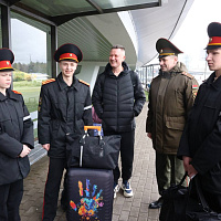 Делегация воспитанников Уссурийского суворовского военного училища прибыла в Минск