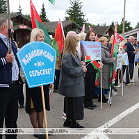 Военнослужащие приняли участие в патриотическом автопробеге Минского района
