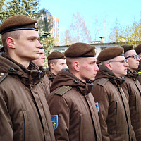 Торжественный митинг в 56 опс