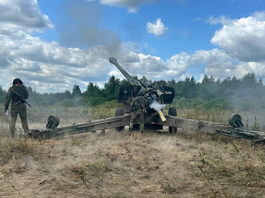 Контрольные занятия на полевом выходе артиллерийской бригады СЗОК