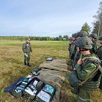 С курсантами военного факультета в БГУ прошли занятия по медицинской подготовке