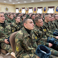 Чествование военнослужащих, увольняемых в запас