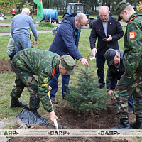 Закладка аллеи в честь 35-летия Минской городской организации ветеранов войны в Афганистане «Память»