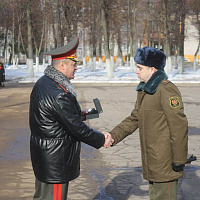 Вручение Боевого Знамени 62-му центральному узлу связи (Министерства обороны Республики Беларусь) (видео)