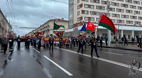 Торжественное шествие, посвященное Дню Победы, в Витебске