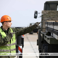 Работа подразделений 83-го отдельного инженерно-аэродромного полка