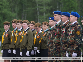 Участники военно-патриотической игры «Зарница» разместились в палаточном лагере на полигоне Брестский