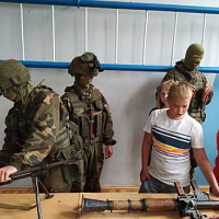 В рамках военно-патриотического воспитания