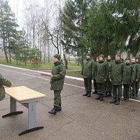 Подготовка нового пополнения в воинских частях идёт по плану