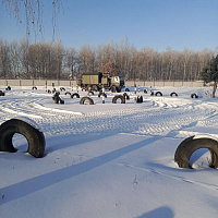 Занятия по вождению машин с военнослужащими 48-го отдельного батальона радиоэлектронной борьбы