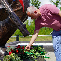 Военнослужащие 36-й дорожно-мостовой бригады приняли участие в торжественном митинге в урочище Стриево