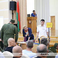 С военнообязанными территориальных войск Московского района Минска проходит учебный сбор