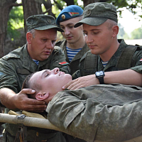 Тактико-специальное занятие с личным составом медицинской роты