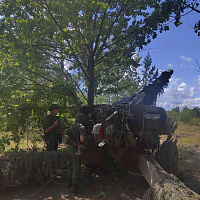 Продолжается полевой выход артиллеристов