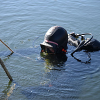 Водолазные спуски с военнослужащими 38-й Брестской отдельной гвардейской десантно-штурмовой бригады