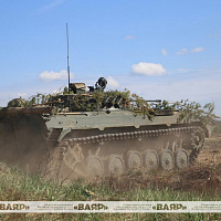 Продолжается батальонное тактическое учение с боевой стрельбой с одним из механизированных подразделений 6 омбр