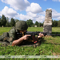 На полигоне Уручье проходят занятия по огневой подготовке с офицерами органов военного управления