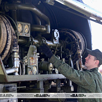 Военнообязанные 19 омбр совершили марш на базу горючего