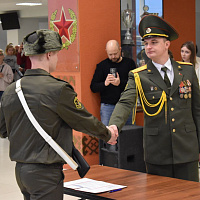 Военную присягу приняли новобранцы спортивной роты